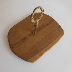 Olivier Bronze Cheese Board Handmade Art Nouveau Design Deco PN France N3084 - Picture 1 of 12