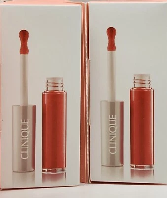 Juego de 2 piezas de brillo de labios cremoso de felpa CLINIQUE Pop jugoso manzana pop 0,07 fl oz cada uno x 2 Foto 1 de 3