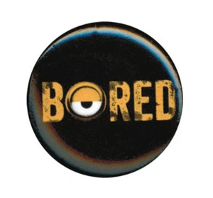 Despicable Me Minions Bored 1.25 Inch Button - Picture 1 of 1