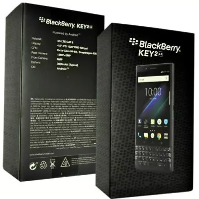 BlackBerry KEY2 LE 4+32GB (Unlocked) Single SIM Smartphone- New Sealed - Image 1 of 4