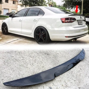 CARBON FIBER FOR VOLKSWAGEN VW JETTA MK6 B6 V LOOK REAR TRUNK SPOILER - Picture 1 of 10