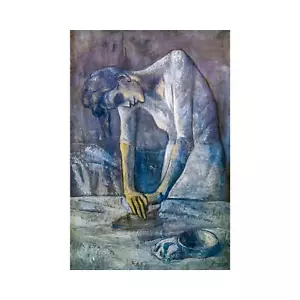 Pablo Picasso, Woman Ironing, The Ironer, 1904, Canvas Print, 16" x 24" + Border - Picture 1 of 10