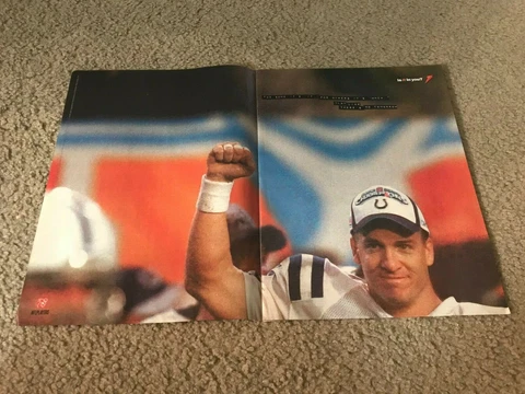 2007 PEYTON MANNING GATORADE Poster Print Ad INDIANAPOLIS COLTS SUPER BOWL XLI Cover