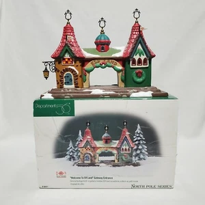 Department 56 North Pole Series  - Welcome To Elf Land Gateway Entrance READ! - Picture 1 of 8