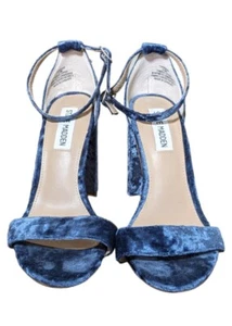 Steve Madden Heels Women's 6.5M Carrson Blue Open Toe Ultra High Heel Sandals - Picture 1 of 6
