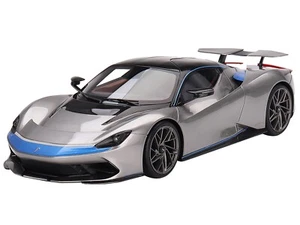 2019 AUTOMOBILI PININFARINA BATTISTA SILVER 1/18 MODEL CAR BY TOP SPEED TS0499 - Picture 1 of 5