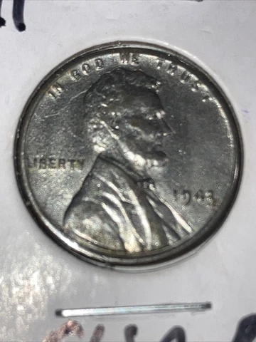 RARE 1943 P steel cent Error Die Crack Obverse Die CUD Reverse Rare Double Error Cover