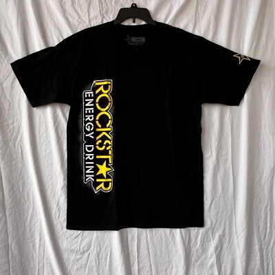 Rockstar Energy Drink Rocker T-Shirt Tee Black Men's Large *CLOSEOUT* - Image 1 of 4