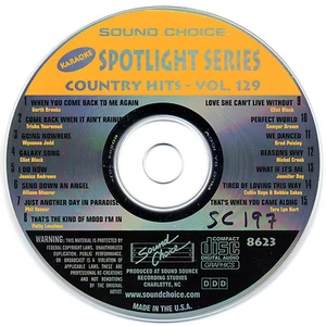SOUND CHOICE KARAOKE SC-8623 - COUNTRY HITS VOL 129 - SPOTLIGHT CD+G - OOP - Picture 1 of 1