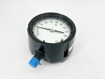 New Ashcroft 45-1279-SS-04L-100# Pressure Gauge 1/2" NPT 100PSI 4-1/2" Face - Image 1 of 4