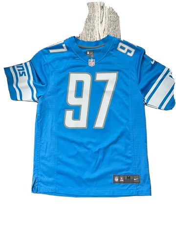 Aiden Hutchinson Blue Size Medium Used Lions Jersey Nike Cover