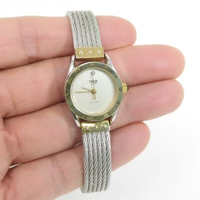 Reloj interior NYJEWEL Fred oro 18k y acero inoxidable para dama y mujer 6" Foto 1 de 4