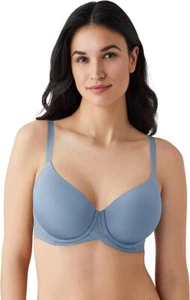 Sujetador camiseta con aros más suave lateral Wacoal Ultimate nuevo con etiquetas, azul de barlovento 34D - Imagen 1 de 6