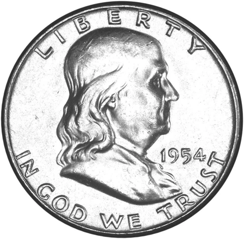 RARE ROLL FRESH BU 1954-S FRANKLIN SILVER HALF DOLLAR May Slab Choice or Better Cover