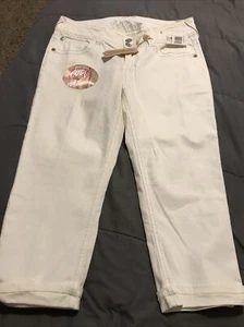 Wallflower Luscious Curvy White Capri Size 13 New With Tags Vintage Collection. - Picture 1 of 10