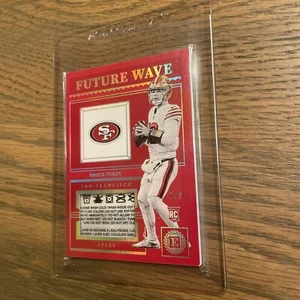 2022 ENCASED FUTURE WAVE MATERIALS RUBY #FWM-27 BROCK PURDY LAUNDRY TAG RC /9 - Picture 1 of 13
