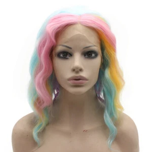 US Stock Shoulder Length Synthetic Lace Front Drag Cosplay Wigs - Picture 1 of 14