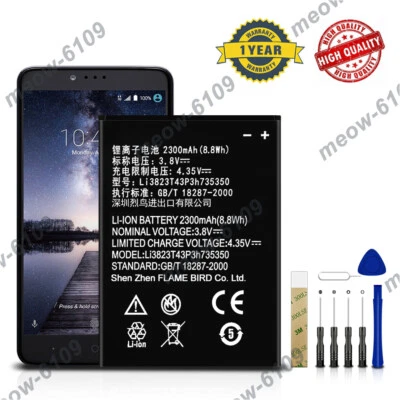 For ZTE Stratos Z819L Tracefone Replacement Battery Li3823T43P3h735350 Hotspot - Image 1 of 4
