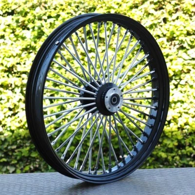 23x3,5" Big Spoke Felge schwarz vorne 2x Flansch Radlager 3/4"  - Bild 1 von 4