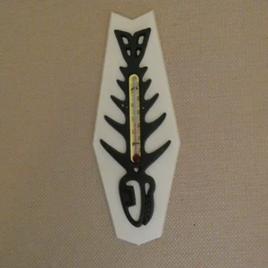 VTG 1960s St. Labret Indian School Thermometer Fish Bone Skeleton - Picture 1 of 4