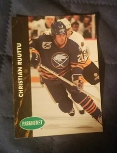 1991-92 Parkhurst Buffalo Sabres Hockey Card #242 Christian Ruuttu - Picture 1 of 2