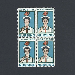 100 Years of Nursing - Vintage Mint Set of 4 Stamps 64 Years Old! - Picture 1 of 2