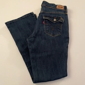Pantalones de mezclilla para mujer Levi's 515 Bootcut azul oscuro lavado talla 8 S - Imagen 1 de 13
