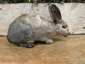 Vintage REPAIRED McCarty Pottery Nutmeg Bunny Rabbit Large Old - Picture 1 of 10