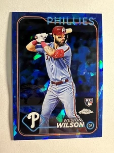 2024 Topps Chrome Sapphire #658 Weston Wilson RC Phillies - Picture 1 of 2