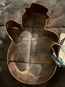 WILTON SOLID COPPER SNOWMAN COOKIE CUTTER, 5 1/2" X 4" - Picture 1 of 3