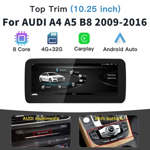 Für Audi A4 A5 B8 2009-2016 4G Carplay Android Autoradio 8-Kern 4G+32G GPS NAVI - Picture 1 of 14