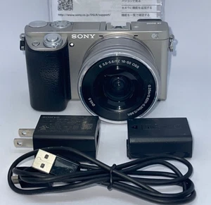 Sony Alpha a6000 Mirrorless SLR Digital Camera Silver 16-50mm Lens From Japan - Picture 1 of 6