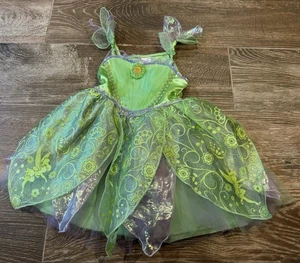 Disney Store Campanilla Verde Disfraz Vestido Niña Talla Pequeña 5/6 Tul ¡Raro! - Imagen 1 de 7
