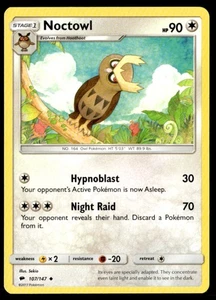 Noctowl Uncommon SM - Burning Shadows 107/147 LP Pokémon TCG - Picture 1 of 2