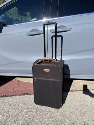 Vintage Dakota Tumi luggage rolling suitcase Canvas Leather Black Weekender Trip - Image 1 of 4