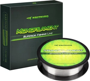 Línea de pesca monofilamento premium KastKing World's - 300 yardas/30 lb, transparente como el hielo - Imagen 1 de 8