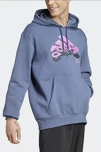Herren Adidas Hoodie Relax With Boost blau/pink #IW0288 Gr. 2XL Neu mit Etikett - Bild 1 von 17