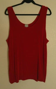 Chicos Travelers 4 US Größe 2X rotes Tanktop Bluse Slinky Resort adrette Karriere - Bild 1 von 8