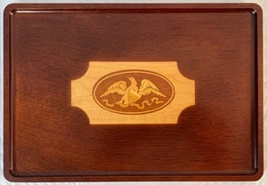 Virginia Metalcrafters Bicentennial Eagle Tray Mahogany Inlay Vintage - Picture 1 of 7