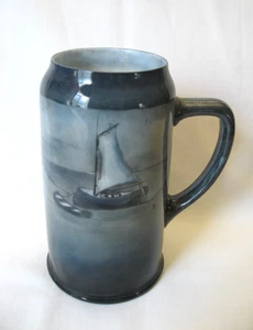 Dutch Beer Stein with Small Sailoats, Hand-painted by "BH" / c. 1930 - Picture 1 of 9
