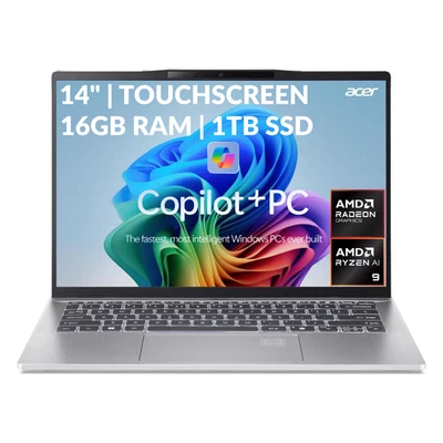 Portátil Acer Swift 14" AI Ryzen 9 16GB 1TB SSD AMD Radeon Plateado Reacondicionado Foto 1 de 4