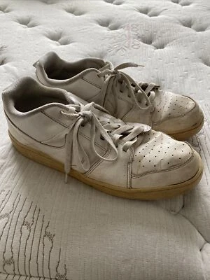 NIKE Backboard II Men's Leather Casual Athletic Shoe 487657 100 White  NWD  Med - Image 1 of 3