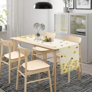 Runner da tavolo estivo floreale rustico tela lino look copritavolo - Foto 1 di 35