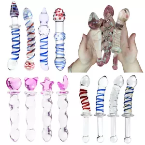 Kristall Glas Dildos Realistischer Dildo Penis Glasperlen G-Punkt Anal Butt Plug - Bild 1 von 55