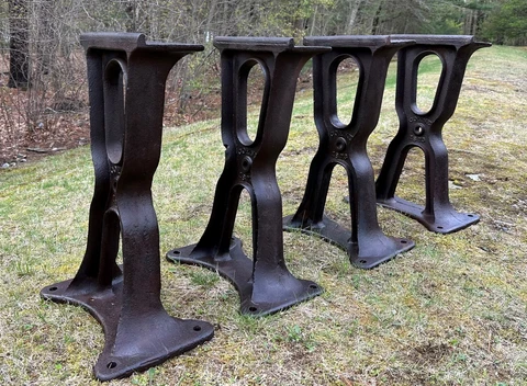 Antique Industrial Cast Iron Machinery Legs Custom Furniture Cover