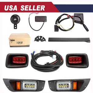 Golf Cart LED Headlight Tail Light Kit for EZGO TXT 1993-13 12V Street Legal - Picture 1 of 13