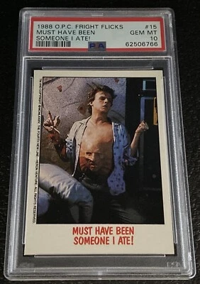 PSA 10 1988 OPC Fright Flicks Freddy Krueger #15 A Nightmare On Elm Street Card - Image 1 of 2