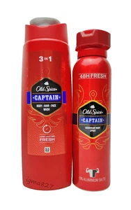 Old Spice The Legend Captain Deodorant Body Spray & Duschgel + Shampoo Geschenk - Bild 1 von 2