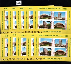 OI 10X RUMANIA 1987 - MNH - S/S - ARQUITECTURA - CULTURA - COLECCIONES - Imagen 1 de 1