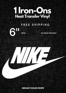 Single 6 Zoll weiß Nike Aufbügeln - Bild 1 von 2
